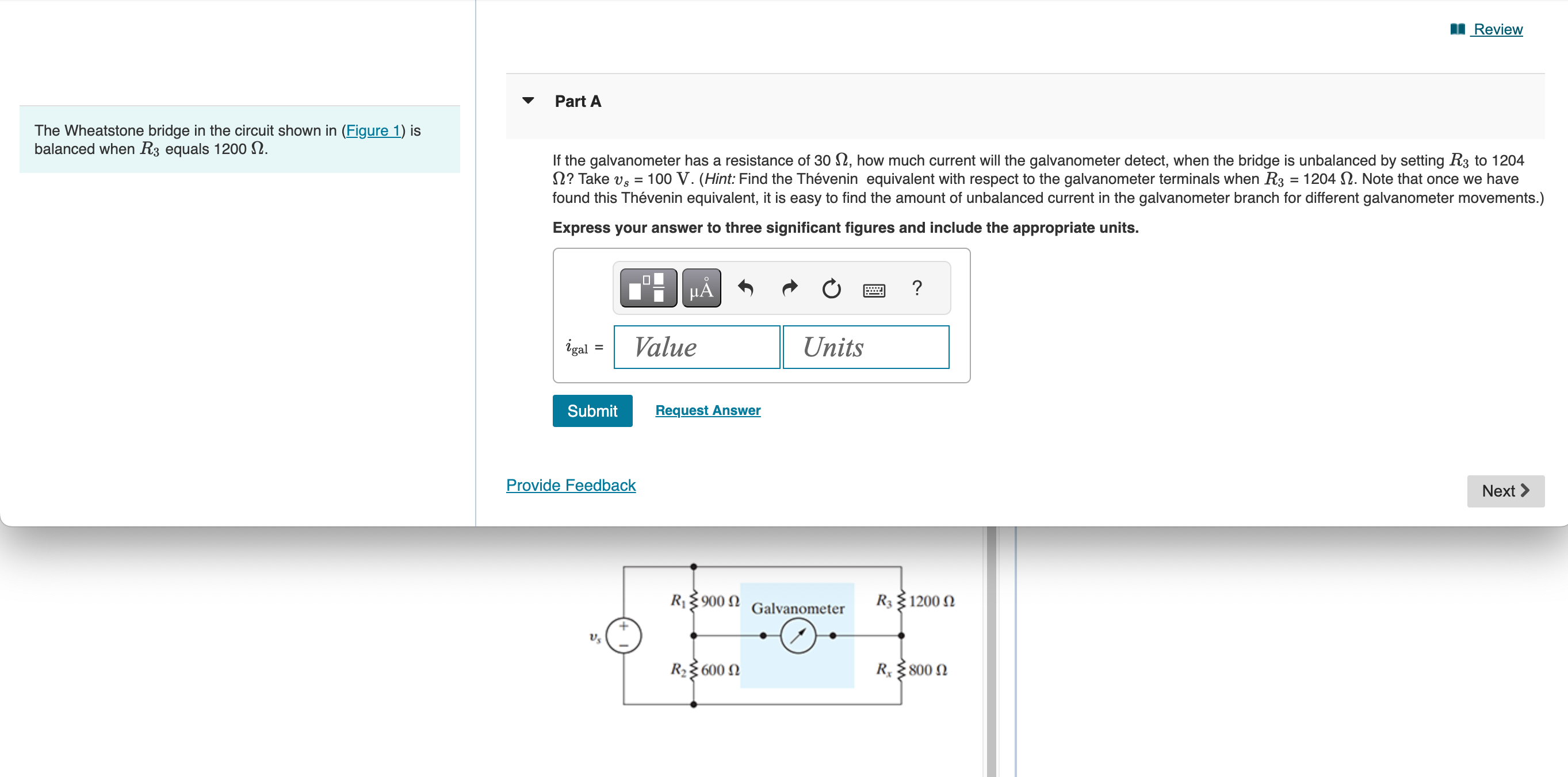 Solved The Wheatstone bridge in the circuit shown in (Figure | Chegg.com