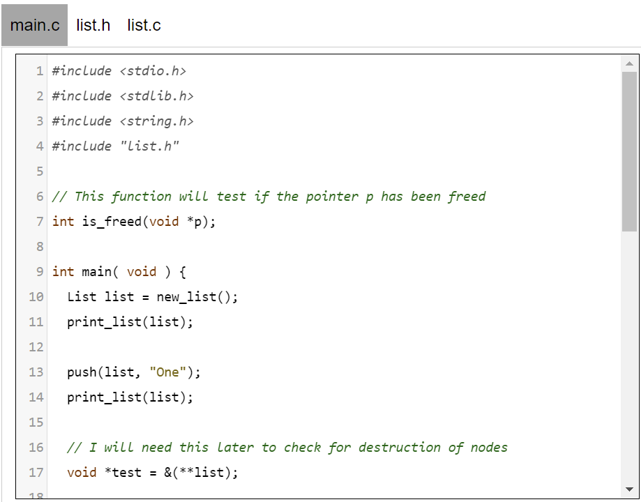 Solved this part, you will implement the print_list() |