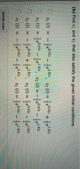 Solved Consider the following system of first order | Chegg.com