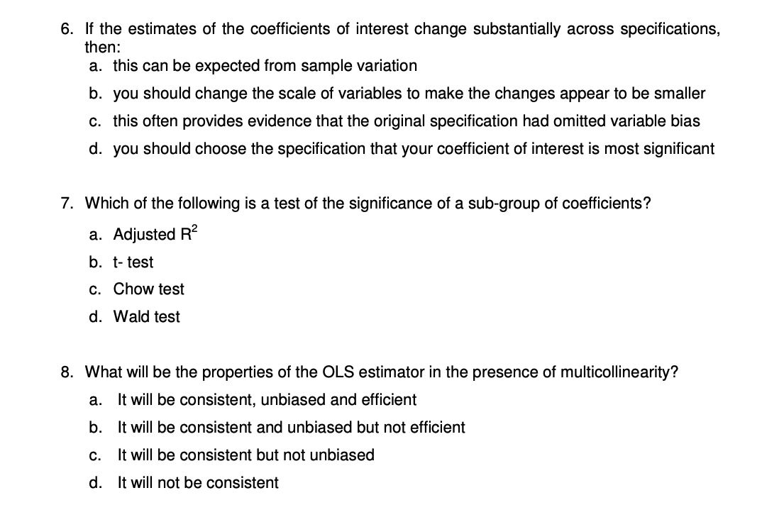 Solved 1 What Is The Value Of Bi In The Following Sample Chegg Com