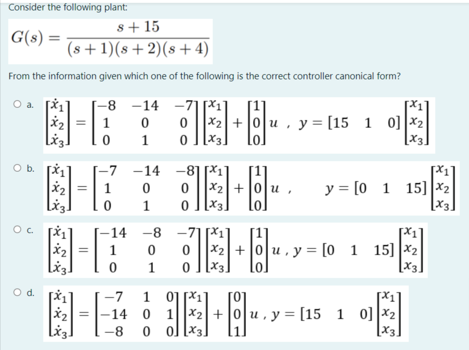 Solved Consider the following | Chegg.com