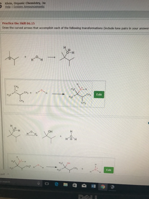 Solved Klein Organic Chemistry E Practice The Skill Chegg Com