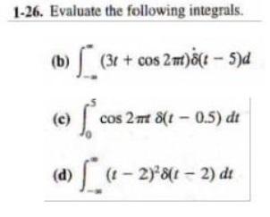 Solved 1-26. Evaluate The Following Integrals. (b) (31 + | Chegg.com