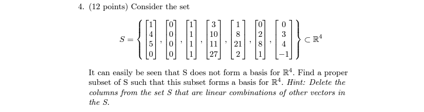 Solved this is linear algebra When answering this, please | Chegg.com