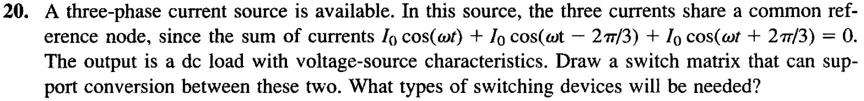 Solved 20. A three-phase current source is available. In | Chegg.com