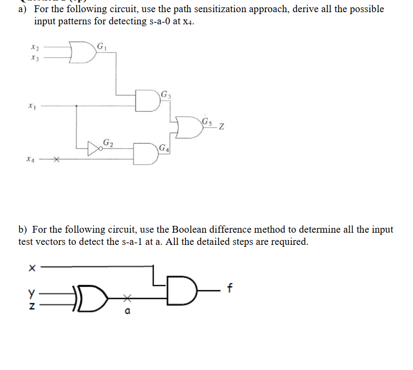 Solved a) For the following circuit, use the path | Chegg.com