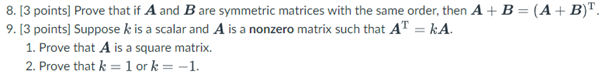 Solved 8. [3 Points] Prove That If A And B Are Symmetric | Chegg.com