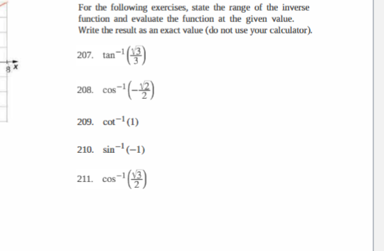 Solved For the following exercises, state the range of | Chegg.com