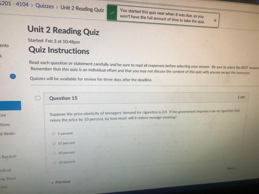 Solved 201 4104 Quizzes Unit 2 Reading Quiz You Started This Chegg Solved 201 4104 Quizzes Unit 2 Reading Quiz You Started This Chegg