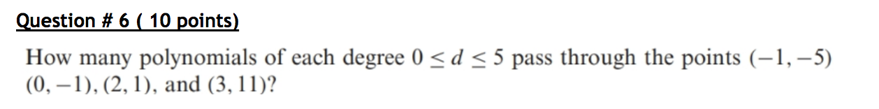 Solved Question \# 6 ( 10 points) How many polynomials of | Chegg.com