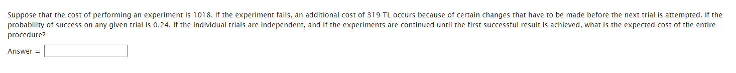 experiment cost meaning