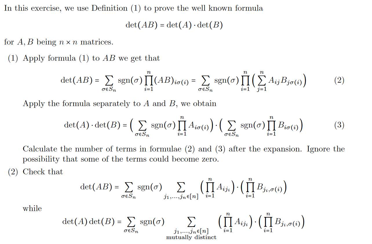 Solved In this exercise, we use Definition (1) to prove the | Chegg.com