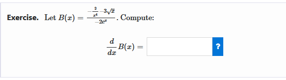 Solved Exercise. Let B(2) Compute: 2e D -B2) = Dc ? | Chegg.com