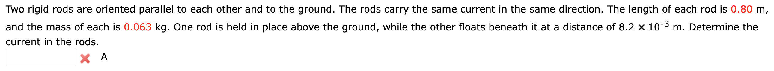 Solved Two rigid rods are oriented parallel to each other | Chegg.com