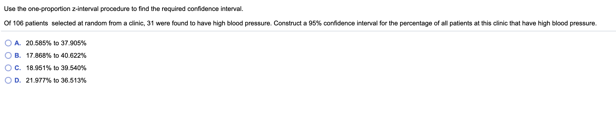 Solved Use the one-proportion z-interval procedure to find | Chegg.com