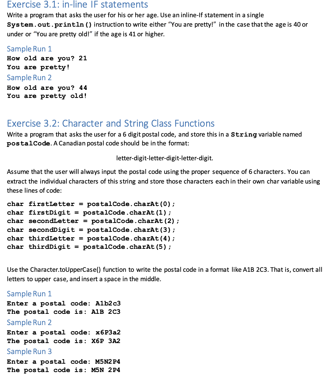 Solved Exercise 3 1 In Line If Statements Write A Program