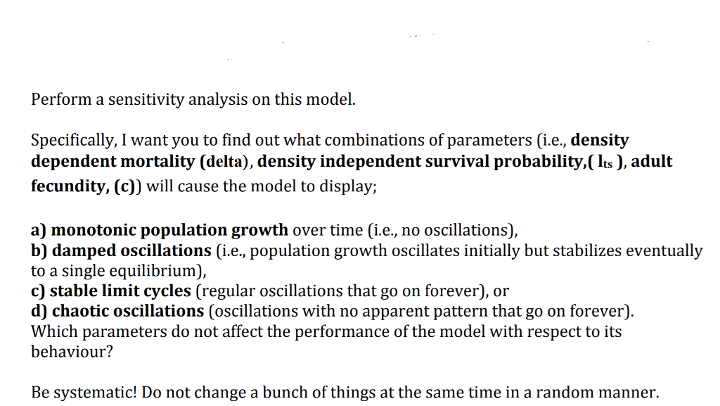 Perform A Sensitivity Analysis On This Model. | Chegg.com