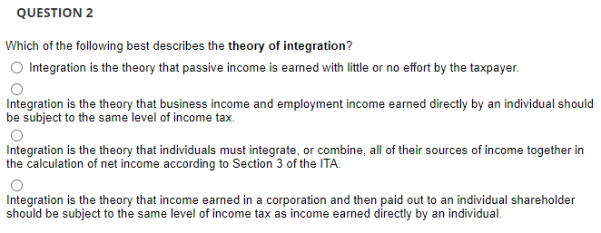 Solved Which of the following best describes the theory of | Chegg.com