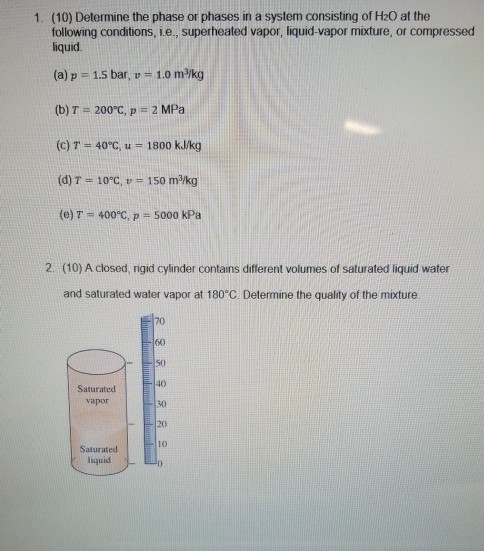 Solved (10) Determine the phase or phases in a system | Chegg.com