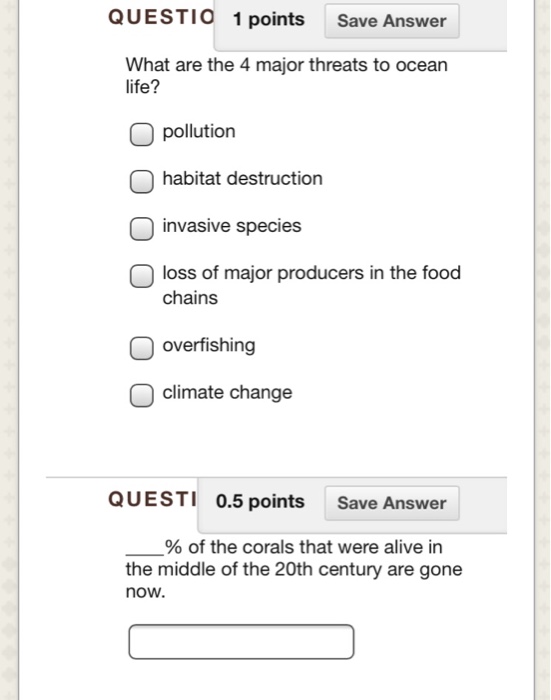 Solved QUESTIO 1 points Save Answer What are the 4 major | Chegg.com