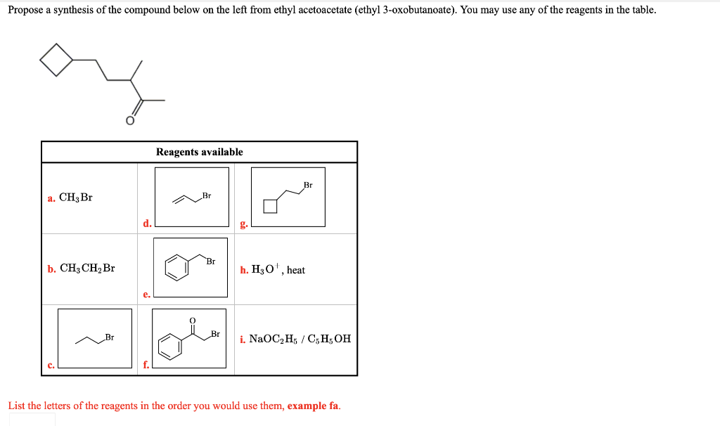 Solved Propose a synthesis of the compound below on the left | Chegg.com