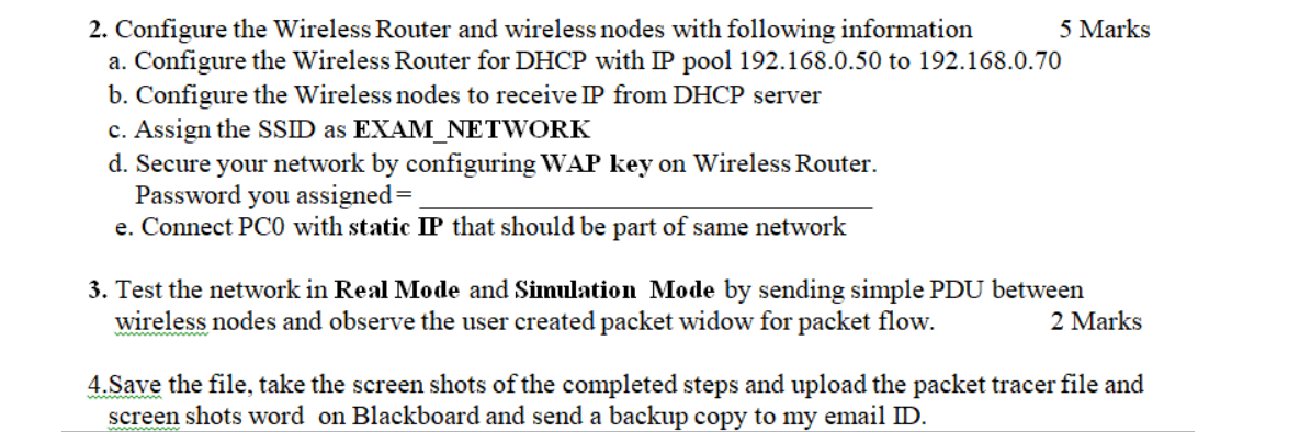 Solved 2. Configure the Wireless Router and wireless nodes | Chegg.com