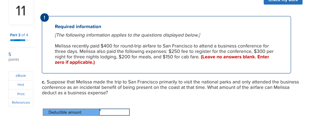 Solved Check my work 4 Required information The following | Chegg.com