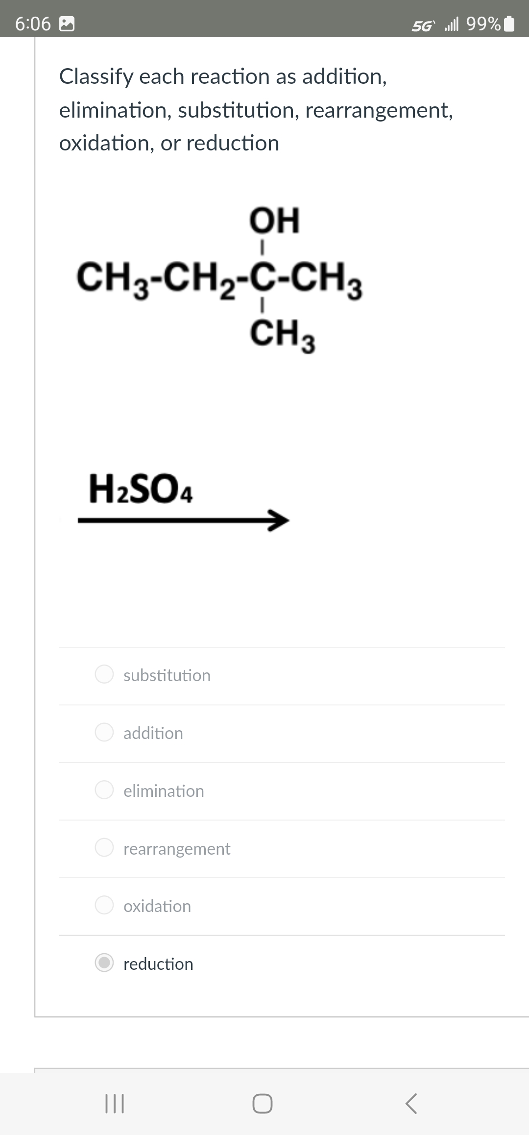 Solved Classify each reaction as addition, elimination, | Chegg.com