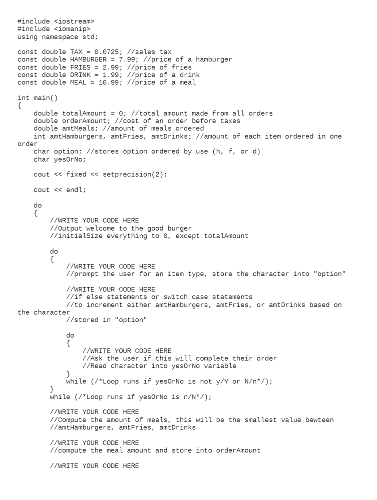 Need to have the code work with C++ Please with the | Chegg.com