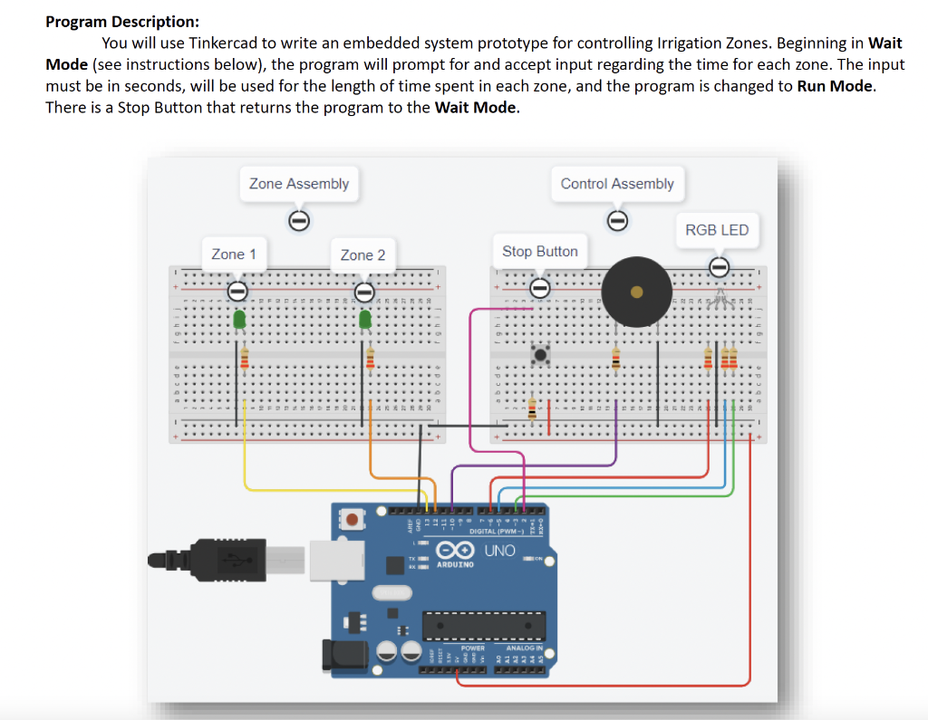 Solved Program Description: You will use Tinkercad to write | Chegg.com