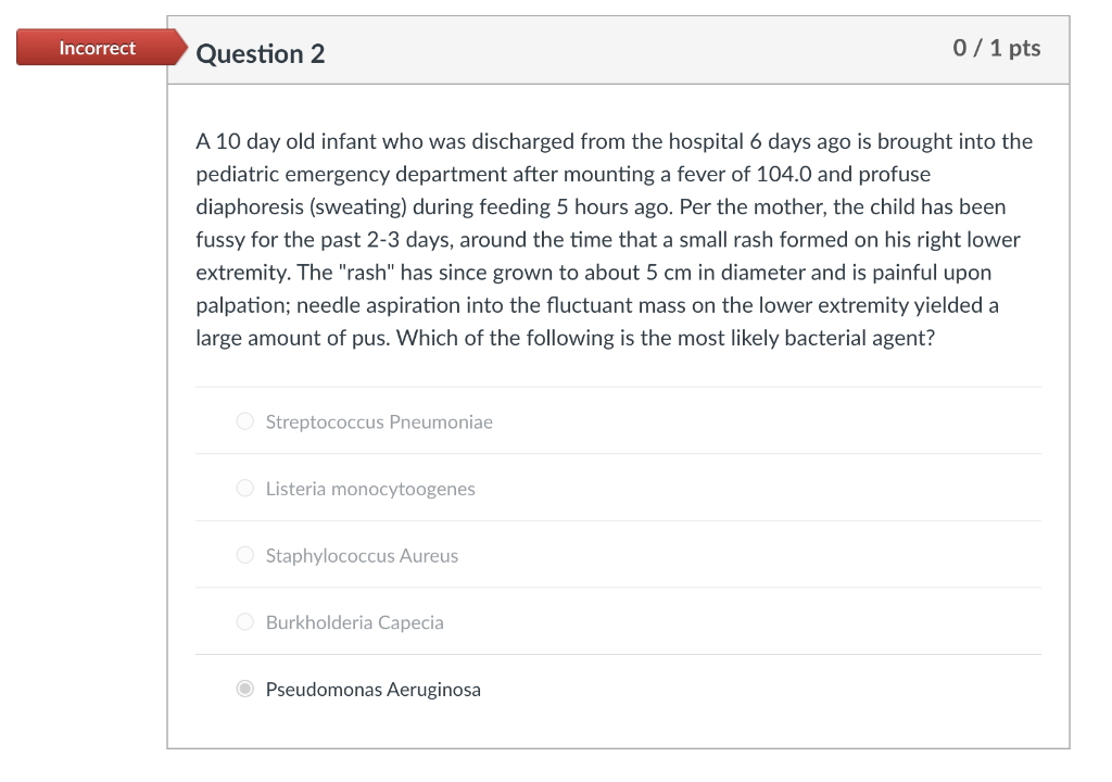 Solved Incorrect Question 1 0/1 pts A 28 year old Caucasian | Chegg.com