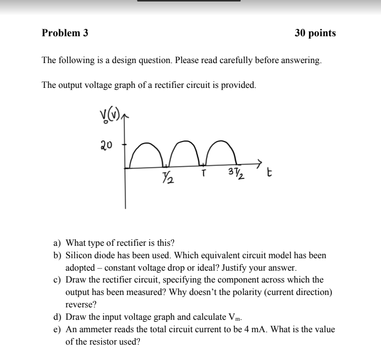 Solved Problem 3 30 points The following is a design | Chegg.com
