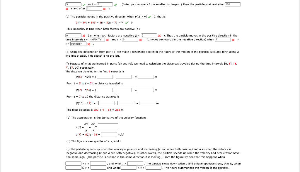 Solved EXAMPLE 1 The position of a particle is given by the | Chegg.com