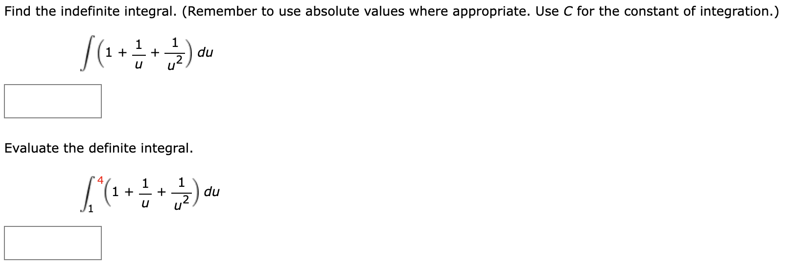 Find the deals indefinite integral