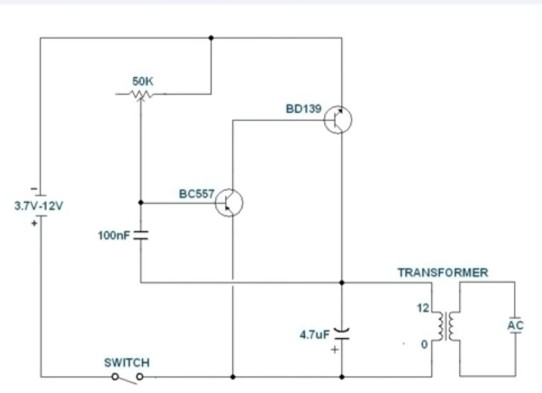 5Ок BD139 вс557 3.7V-12V 100nF TRANSFORMER 12 AC | Chegg.com