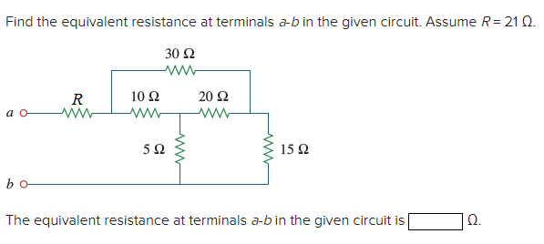 [solved] Find The Equivalent Resistance At Terminals A