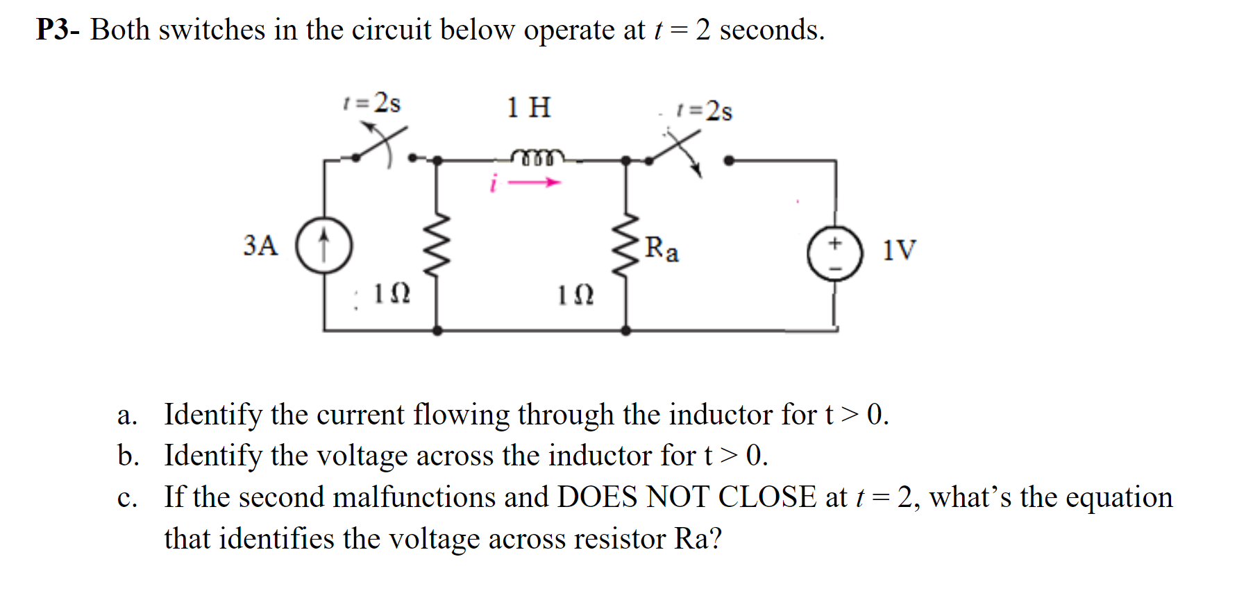 P3 Both Switches In The Circuit Below Operate At T Chegg Com