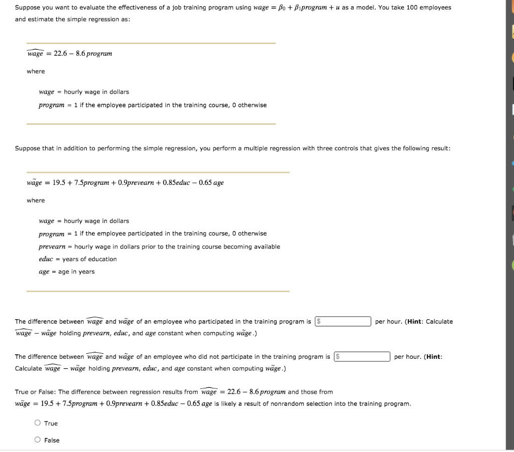 Solved Suppose you want to evaluate the effectiveness of a | Chegg.com