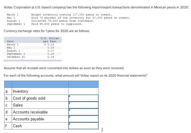 Solved Voltac Corporation a U S based Company Has The Chegg