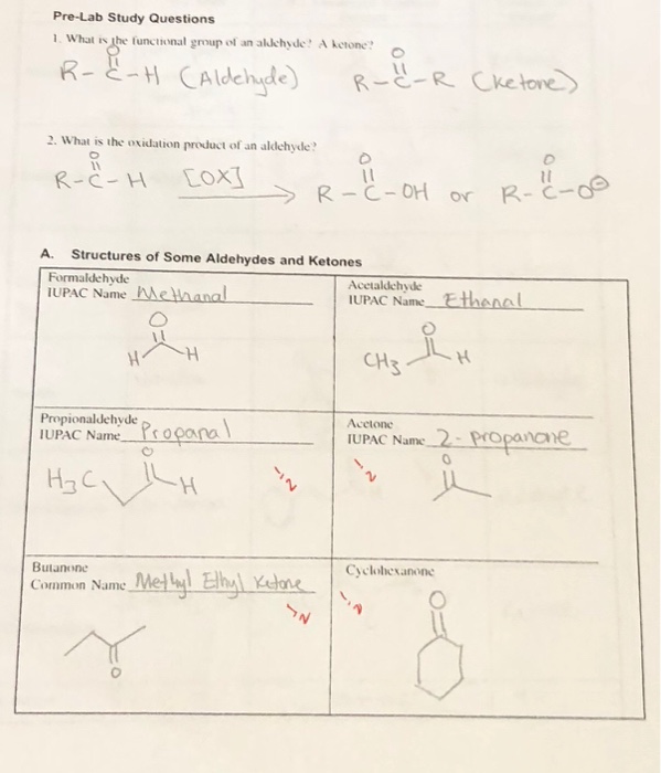 Solved Please explain the IUPACs for aldehydes and ketones, | Chegg.com