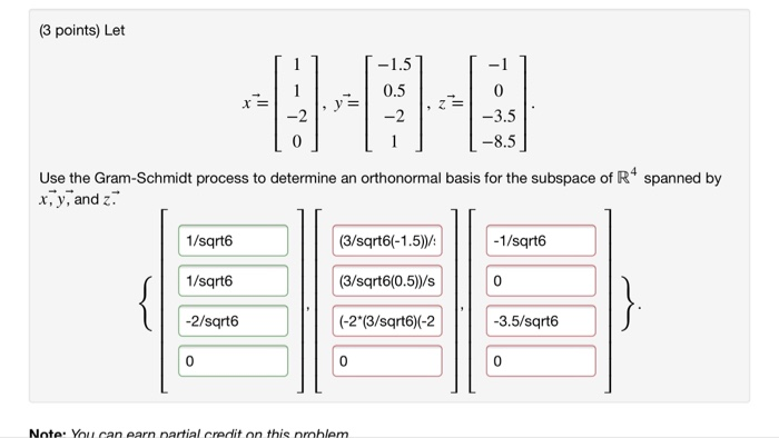 Solved Previous Problem List Next (3 points) Let W be the | Chegg.com