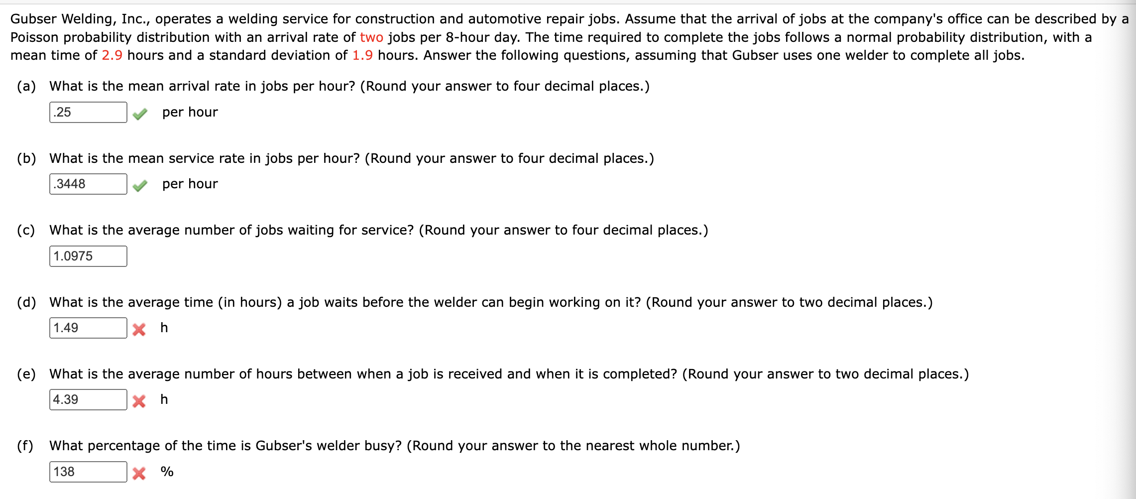 Solved Gubser Welding, Inc., operates a welding service for