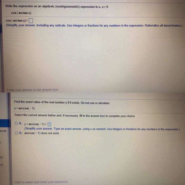 Solved Write the expression as an algebraic | Chegg.com