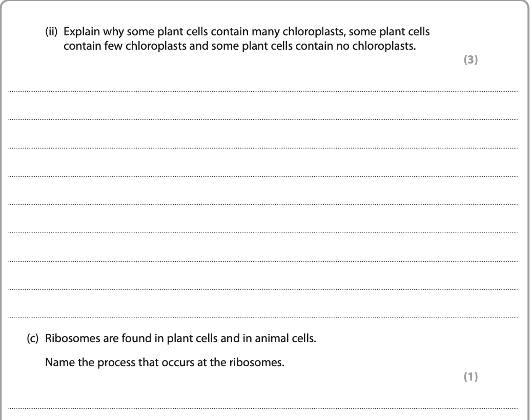 Ii Explain Why Some Plant Cells Contain Many Chegg Com