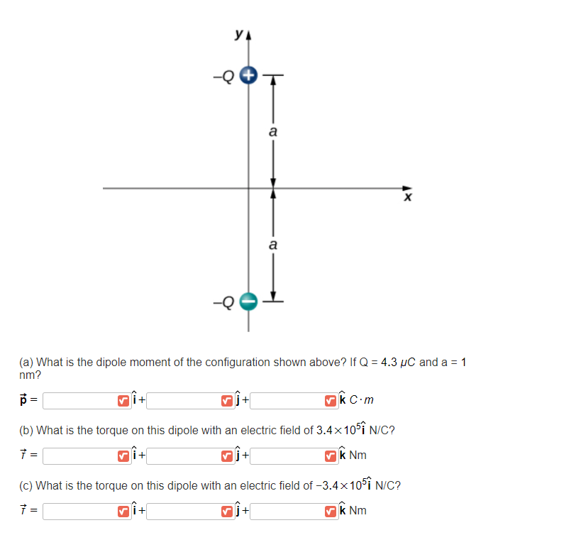 Solved At Qol A What Is The Dipole Moment Of The Confi Chegg Com
