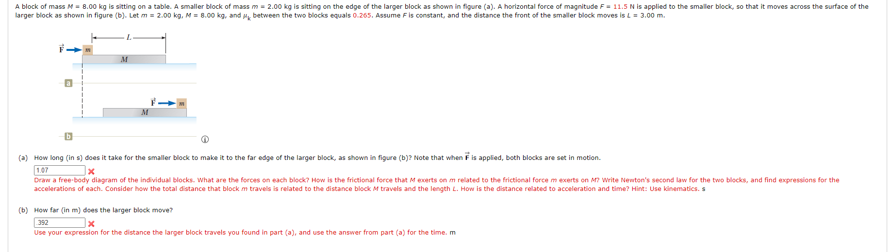 Solved (a) How long (in s) does it take for the smaller | Chegg.com