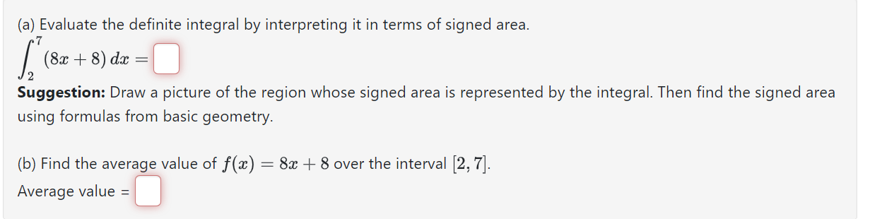 Solved (a) Evaluate the definite integral by interpreting it | Chegg.com