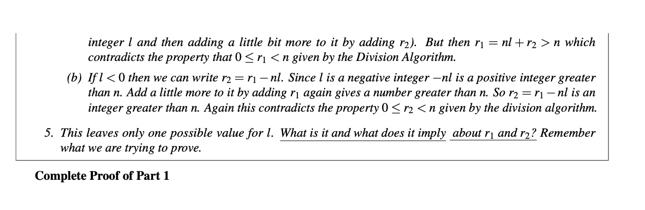 Solved Let's use the Division Algorithm to prove an | Chegg.com