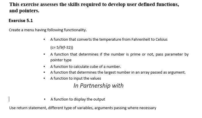 Solved This exercise assesses the skills required to develop | Chegg.com