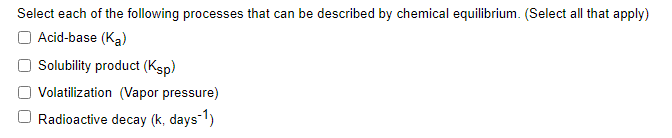 Solved Select each of the following processes that can be | Chegg.com